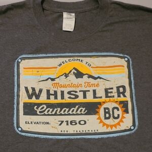 Whistler Canada Graphic Dark Gray Short Sleeve Unisex Tee